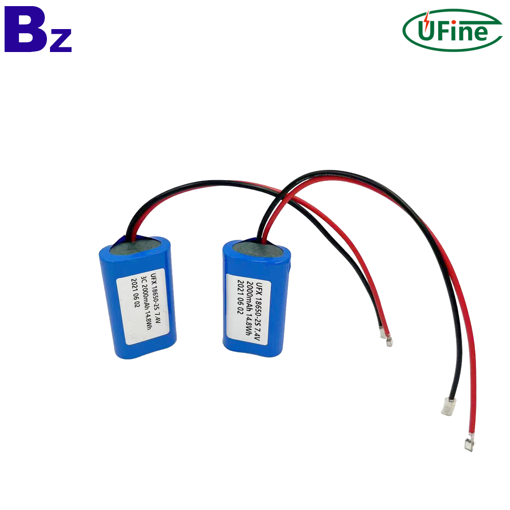 18650-2S 7.4V 2000mAh Cylindrical Battery Pack