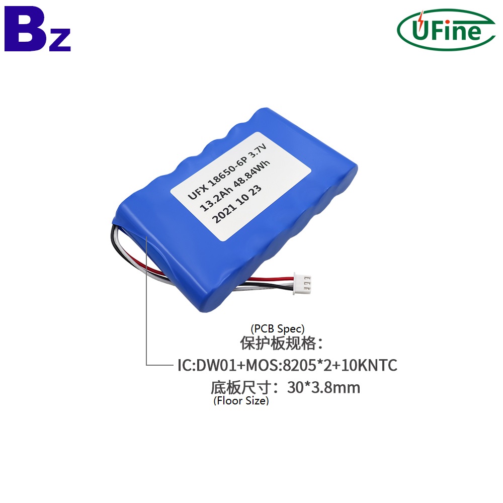 18650-6P 3.7V 13.2Ah Cylindrical Battery