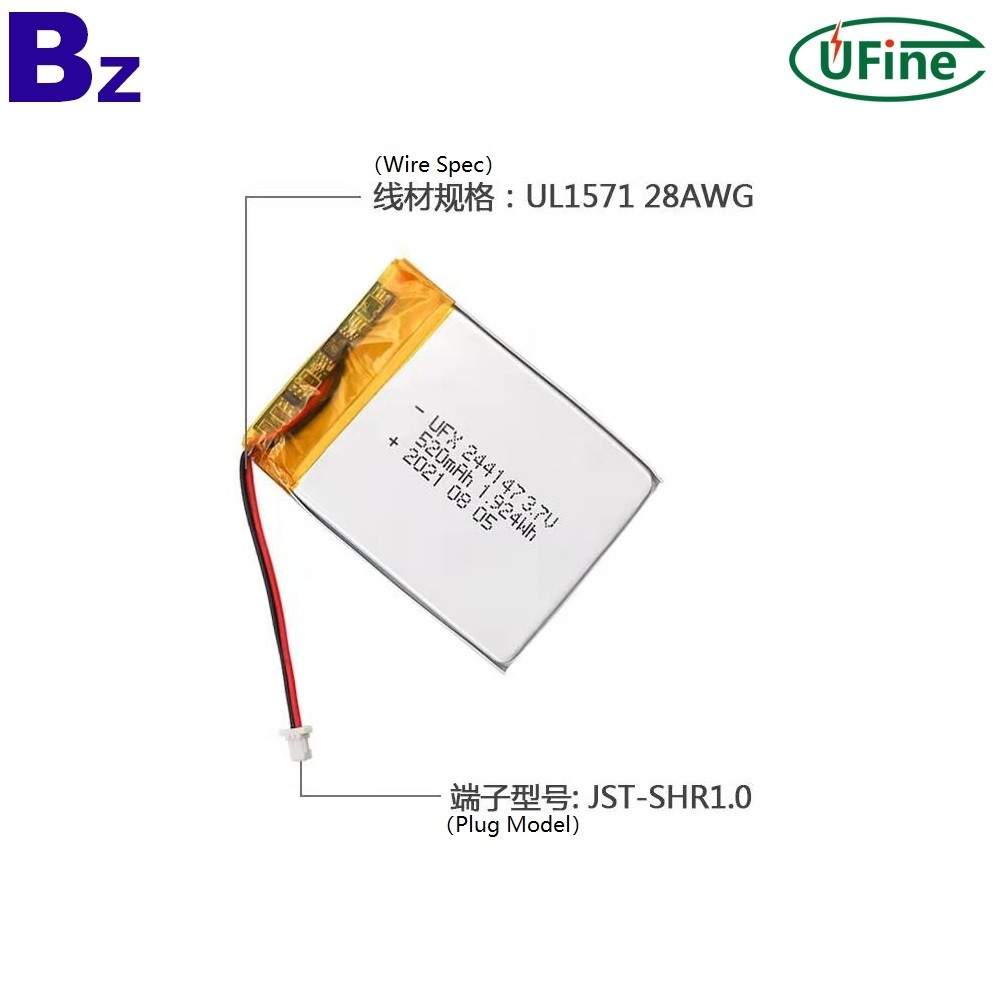 Cell Factory Customized 520mAh 3.7V Polymer Battery