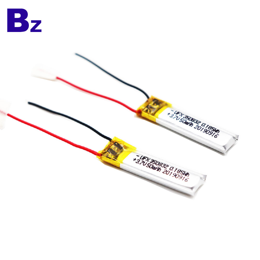 350832 50mAh 3.7V Li-Polymer Battery 