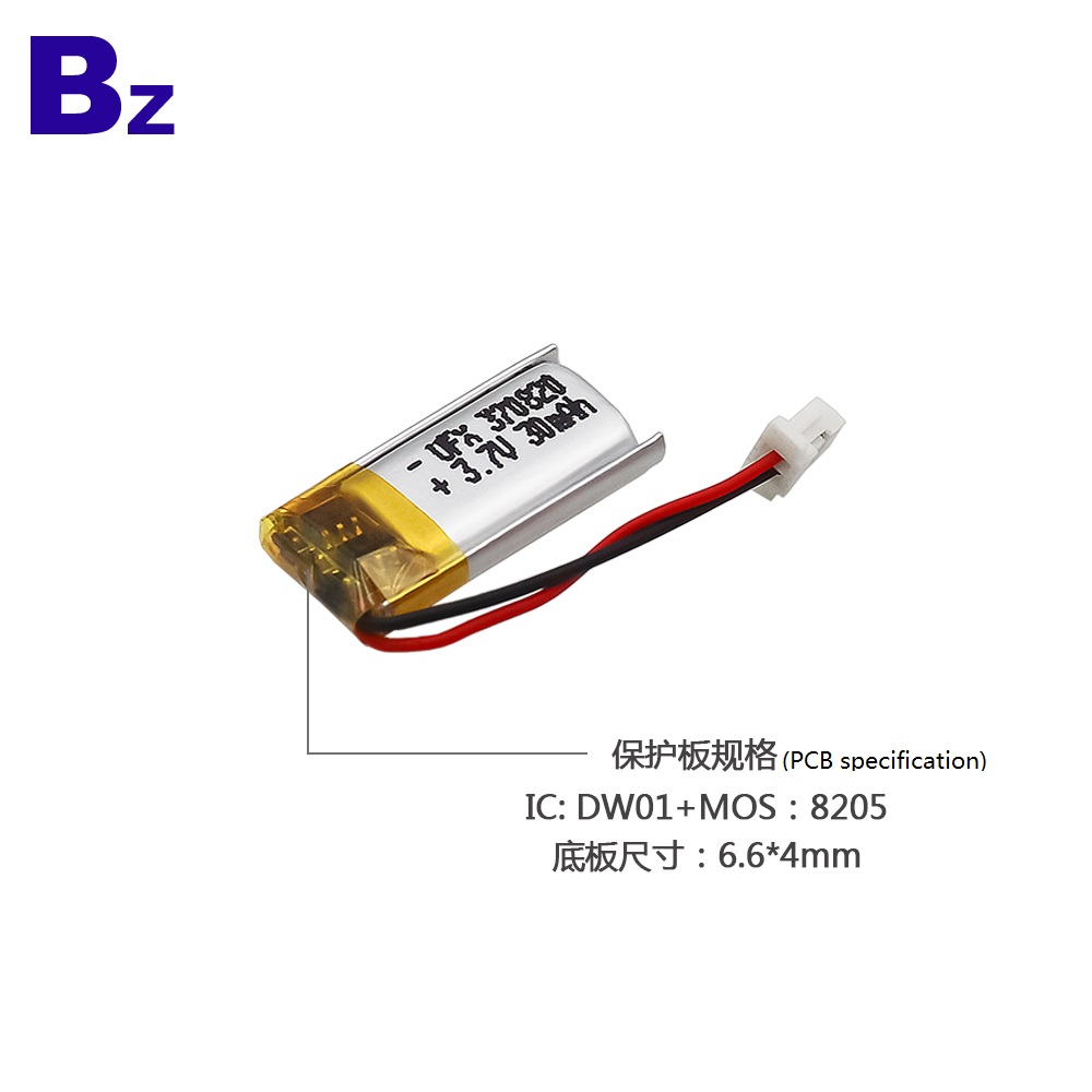 ShenZhen Factory Sales 30mAh Li-polymer Battery