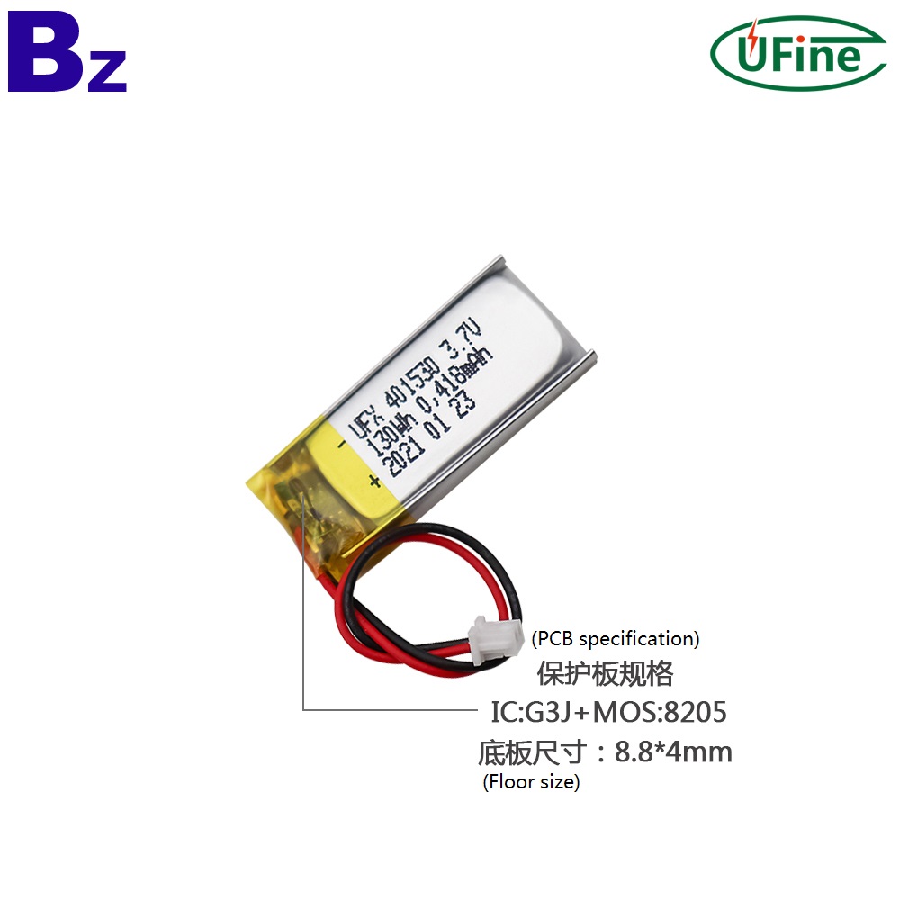 401530 3.7V 130mAh Lithium Polymer Battery
