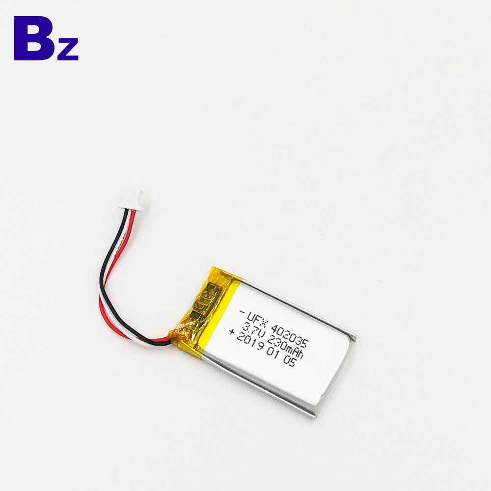 402035 230mAh 3.7V Li-Polymer Battery