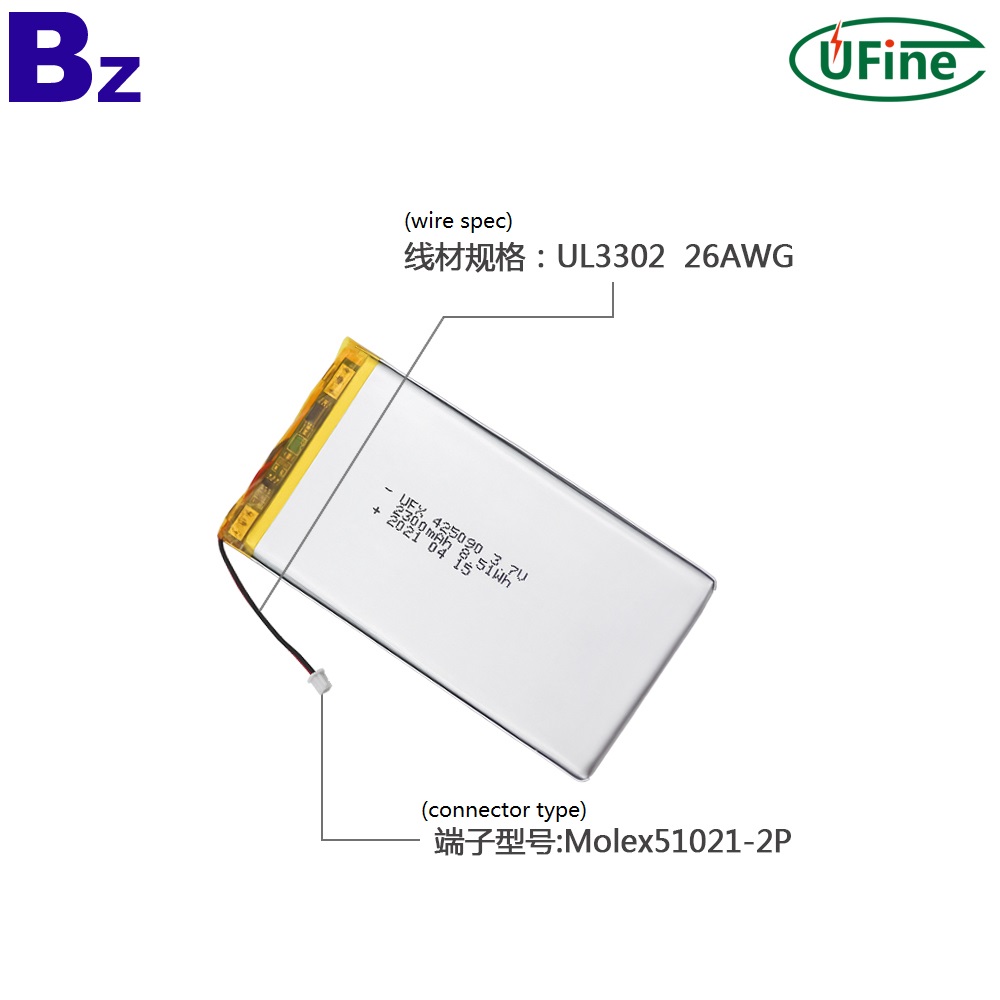 425090 2300mAh 3.7V Li-polymer Battery