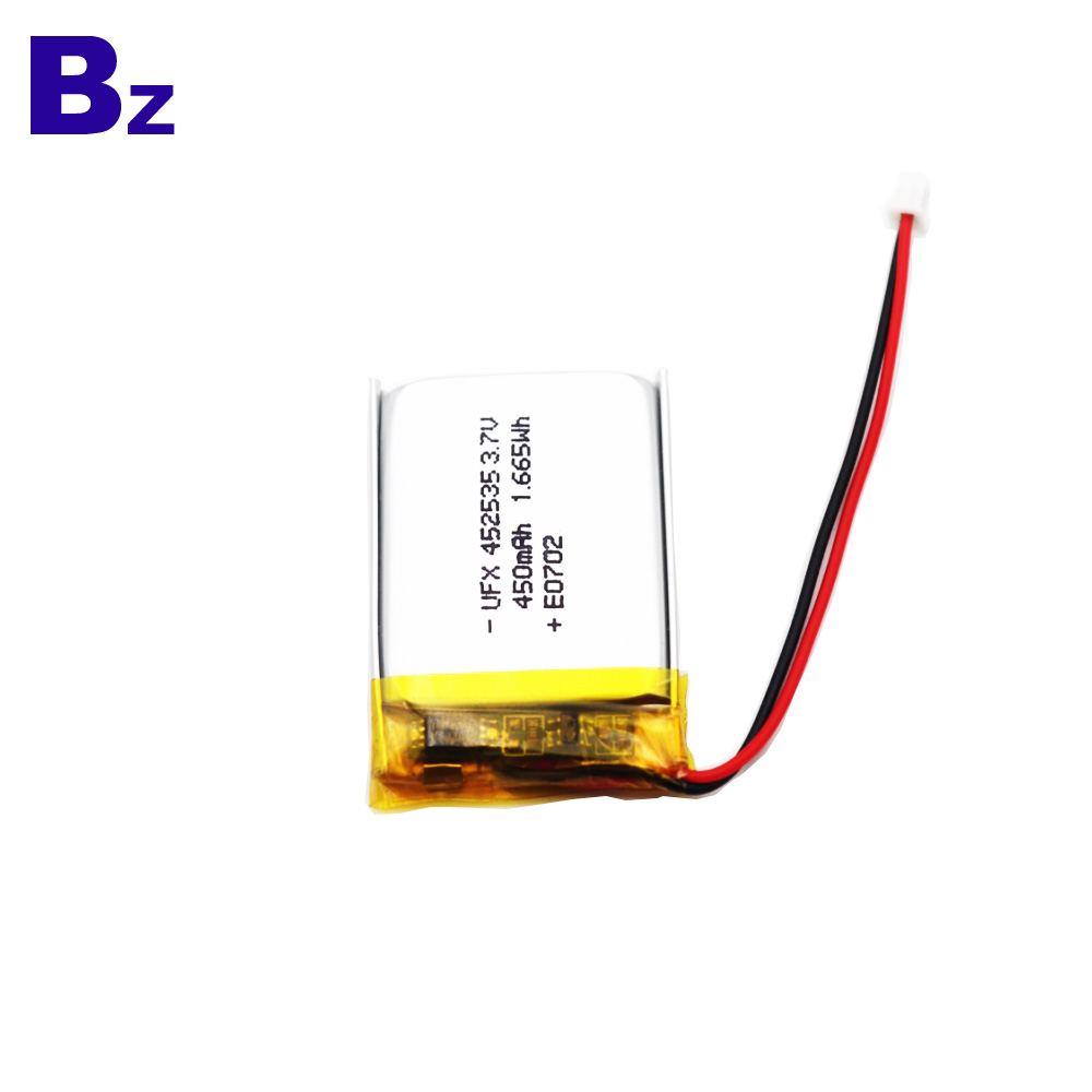 450mAh Li Polymer Battery With Wire And Plug