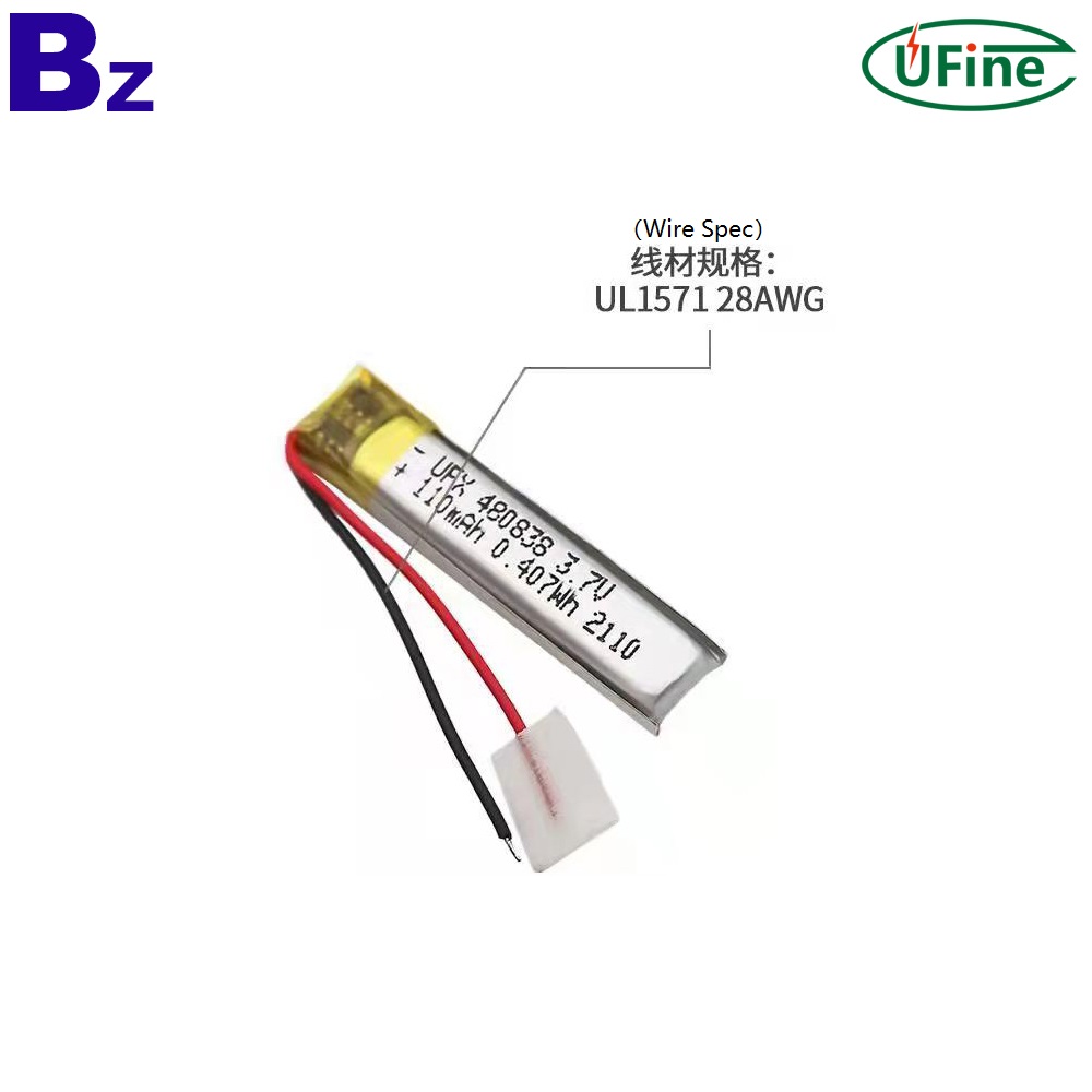 110mAh Lithium Polymer Battery for Electric Toothbrush