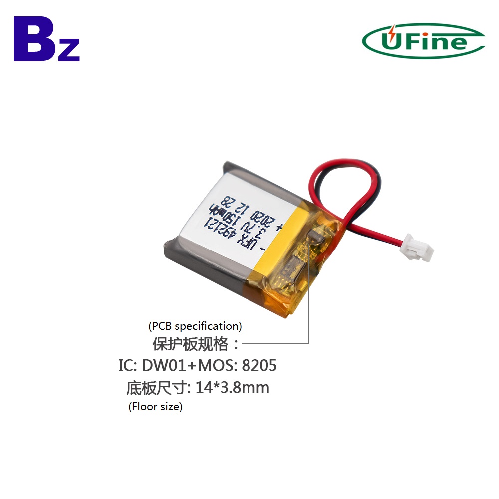 492121 150mAh 3.7V Li-Polymer Battery