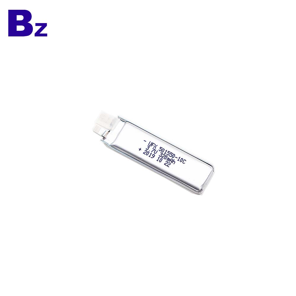 501550-10C 3.7V 320mAh Li-Polymer Battery 