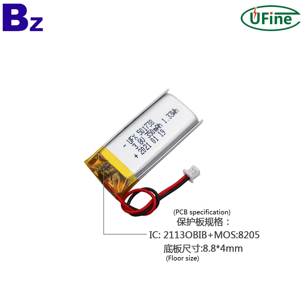 Chinese Manufacturer Customized 350mAh Battery