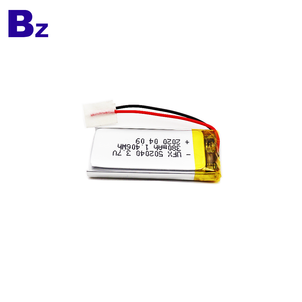 502040 380mAh 3.7V Rechargeable Li-Polymer