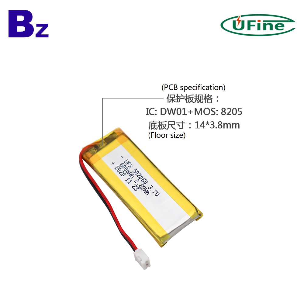 Factory Lowest Price 600mAh Li-Polymer Battery