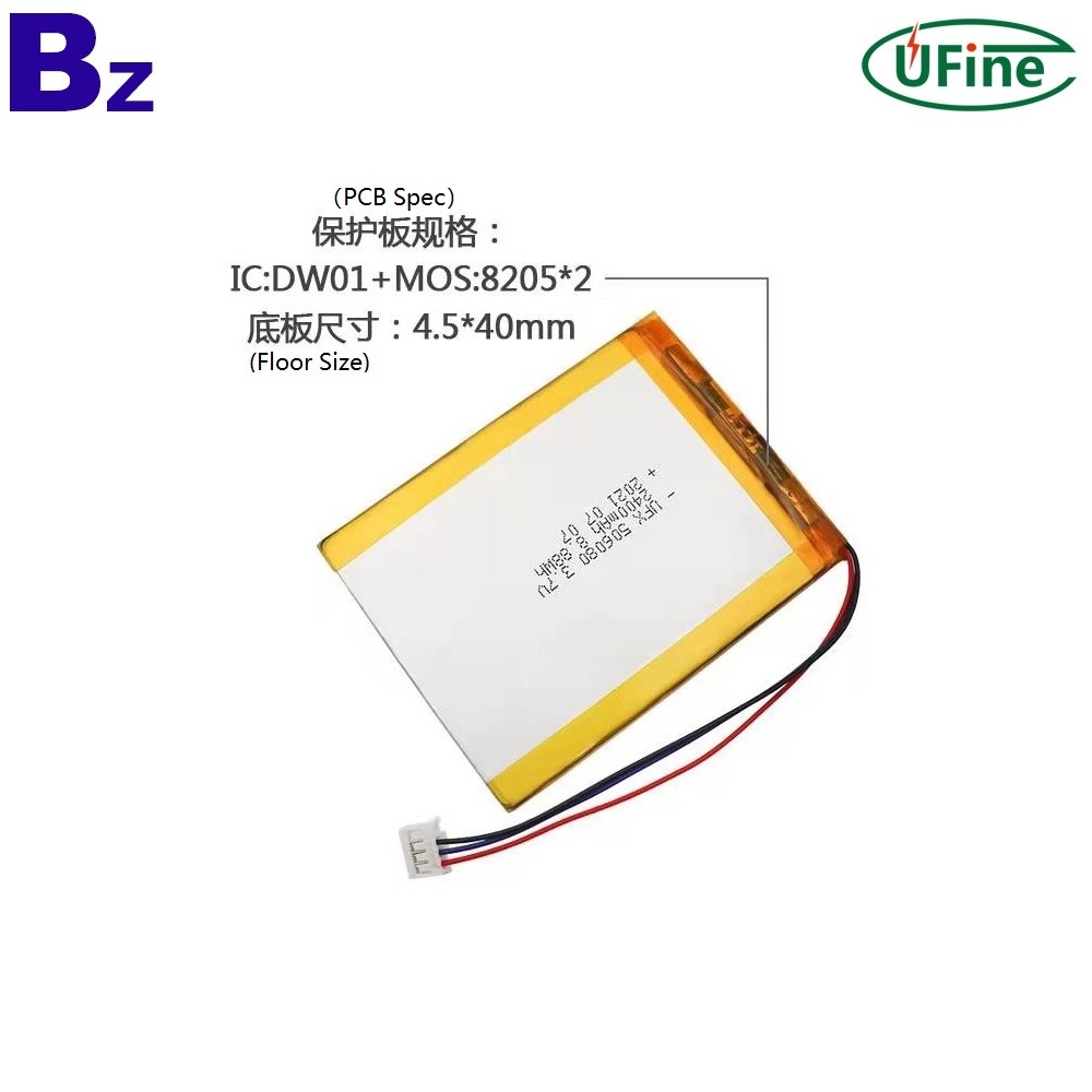 506080 2400mAh 3.7V Li-Polymer Battery