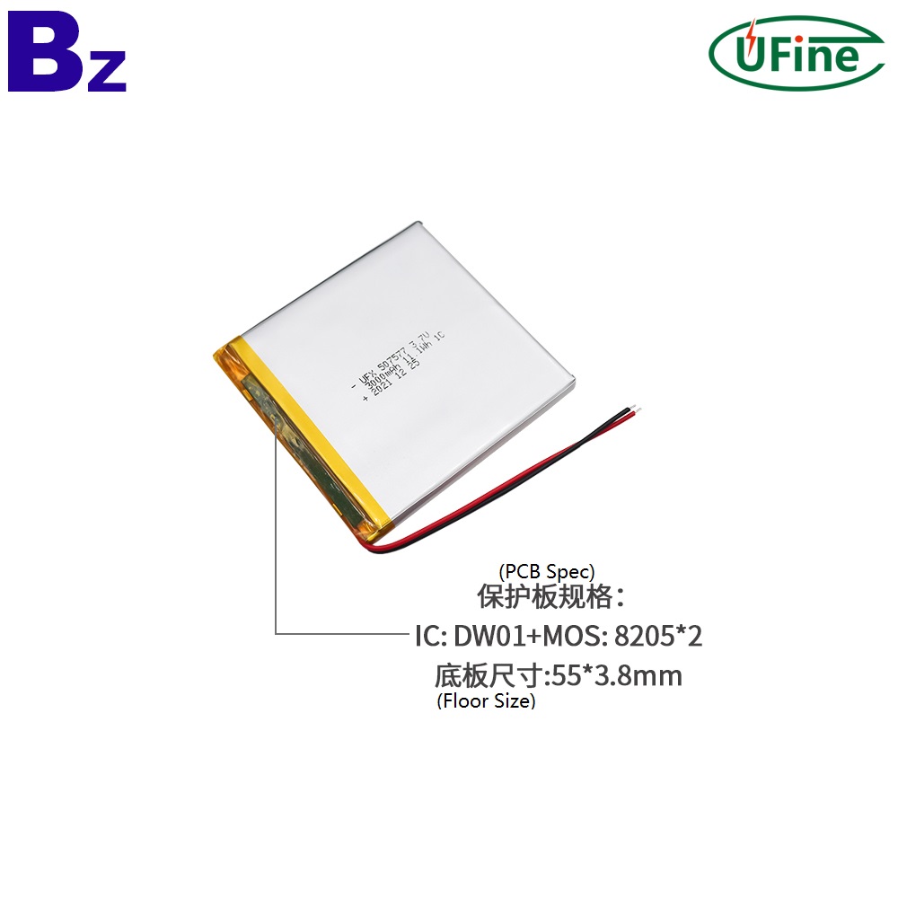 507577 3.7V 3000mAh Lithium-ion Battery