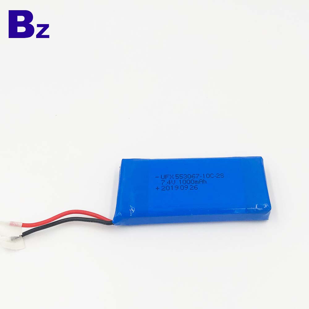 553067-10C-2S 7.4V 1000mAh Battery For Medical Device