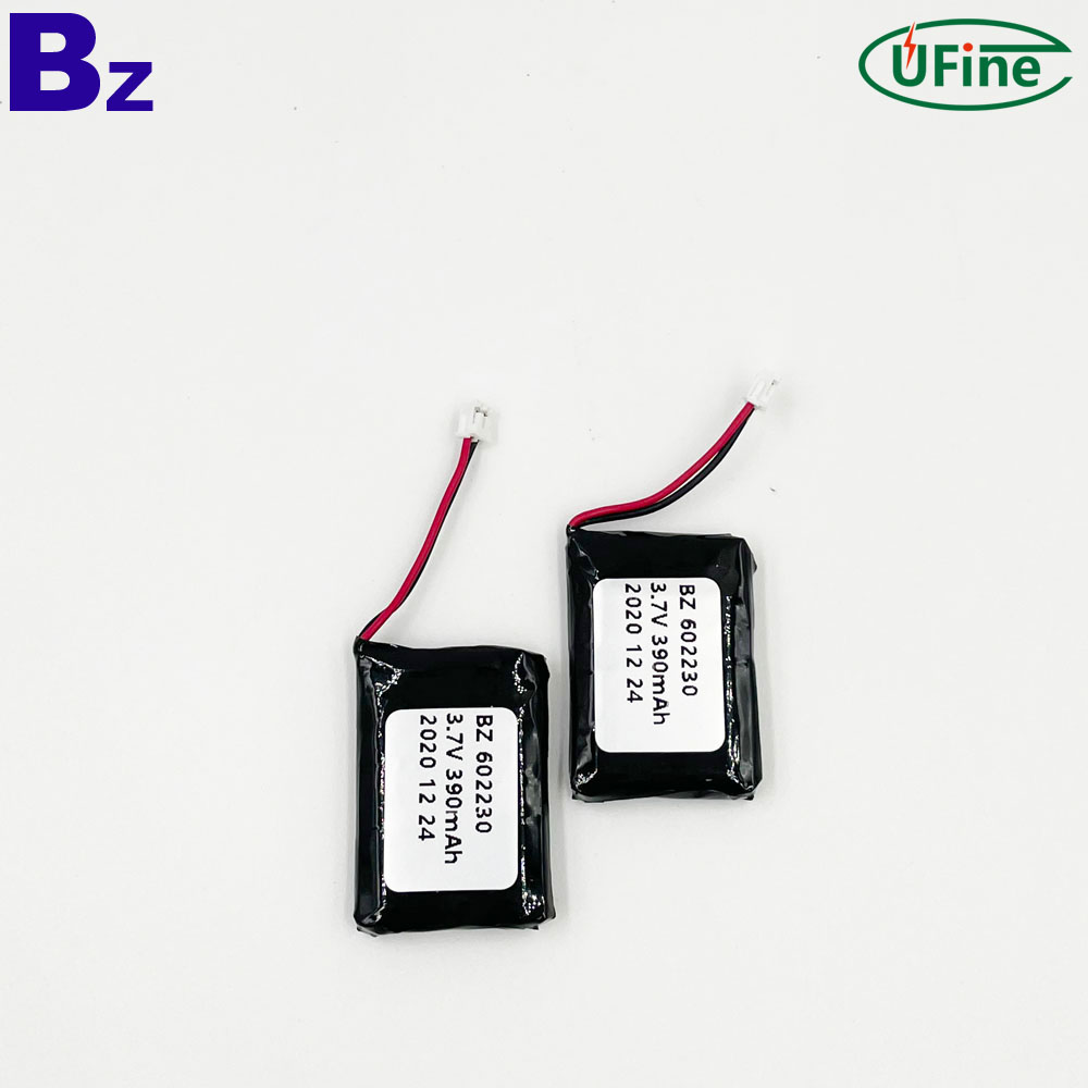 602230 3.7V 390mAh Lithium Polymer Battery