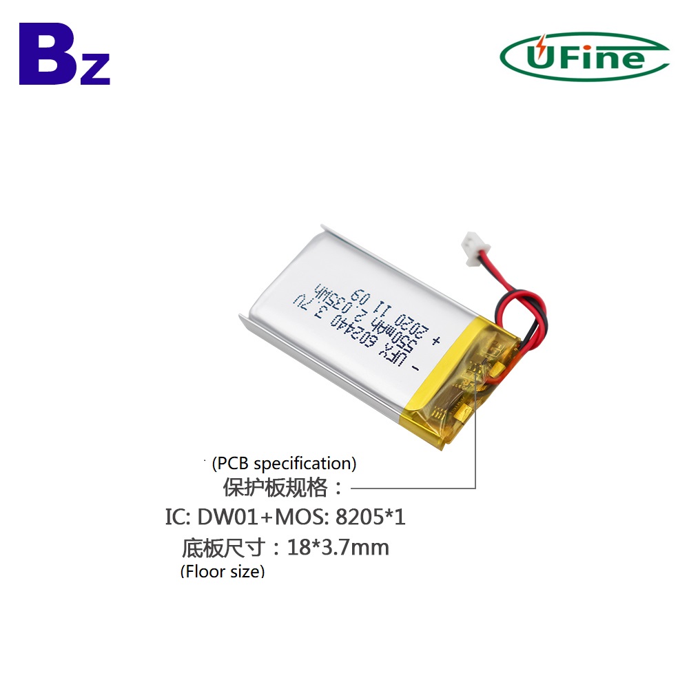 Factory Direct 550mAh Lithium Polymer Battery