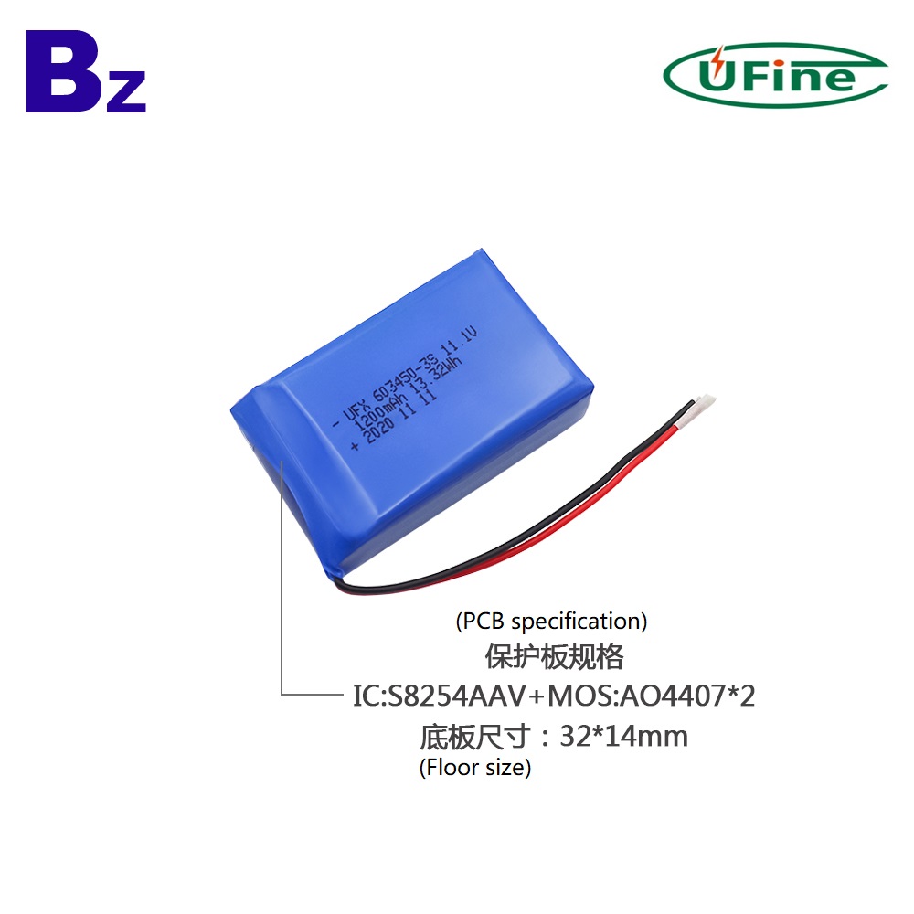 603450-3S 1200mAh 11.1V Li-polymer Battery