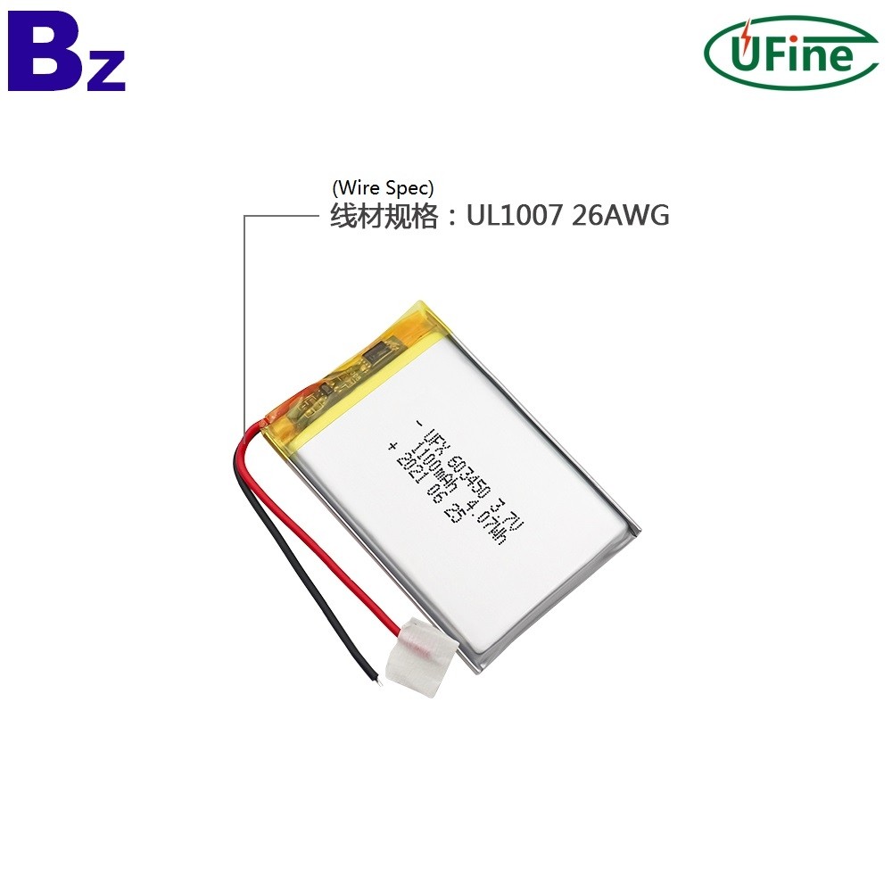 603450 1100mAh 3.7V Rechargeable LiPo Battery