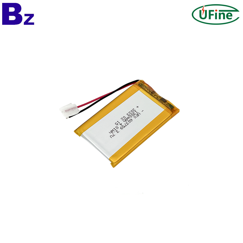 603759 3.7V 1300mAh Li-polymer Battery