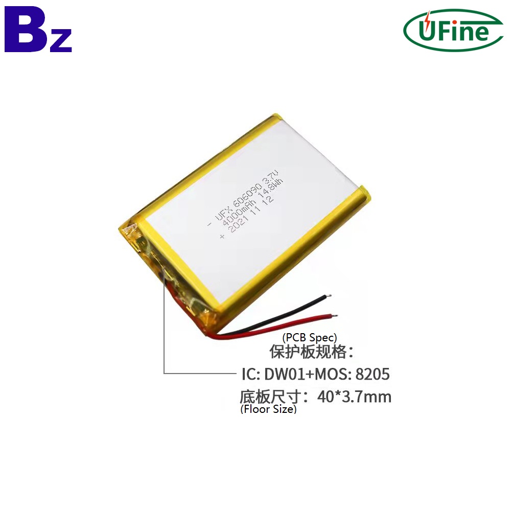 606090 3.7V 4000mAh -40 Degree Discharge Battery