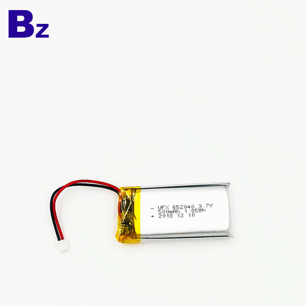 652040 500mAh 3.7V Li-Polymer Battery 