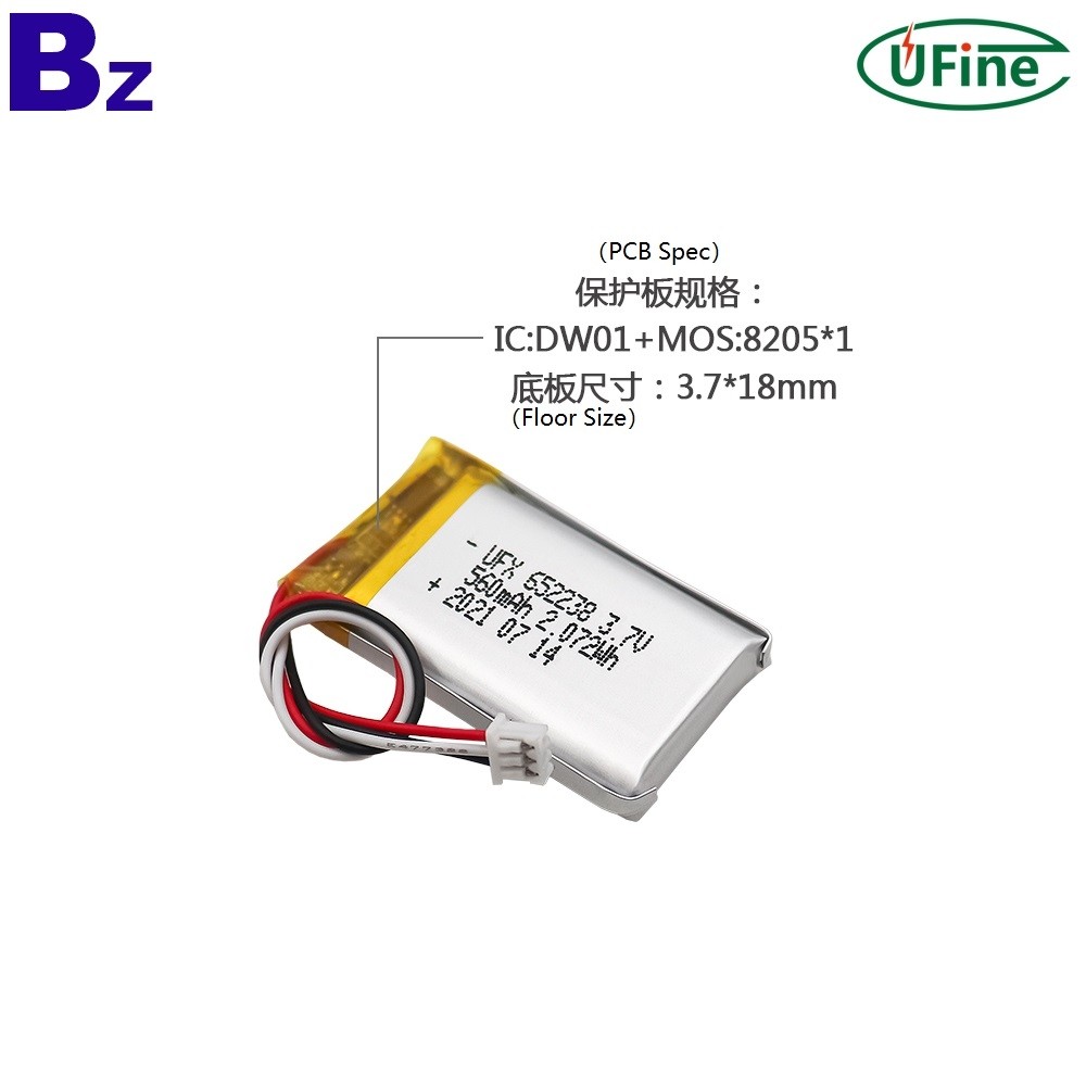 China Manufacturer Supply 560mAh Rechargeable Battery