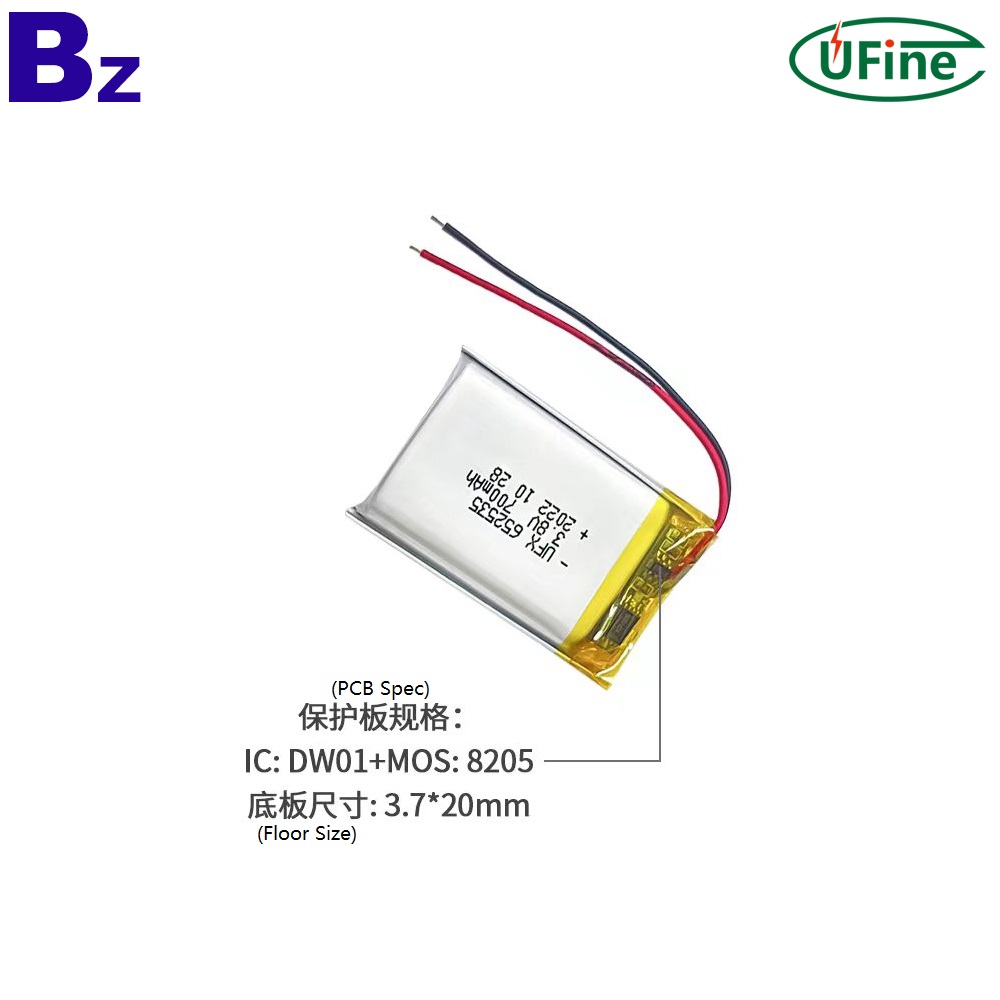 652535 3.8V 700mAh Rechargeable Battery