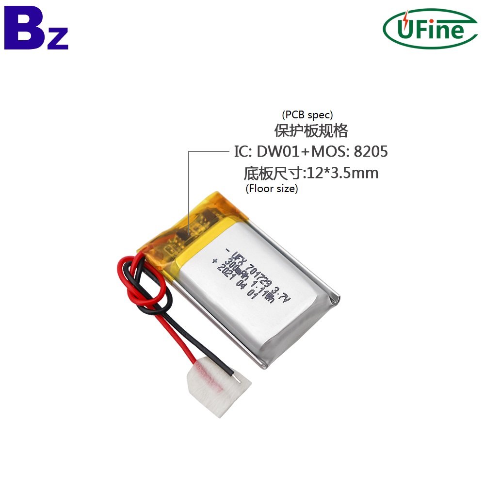 300mAh Rechargeable Electric Hair Band Lipo Battery