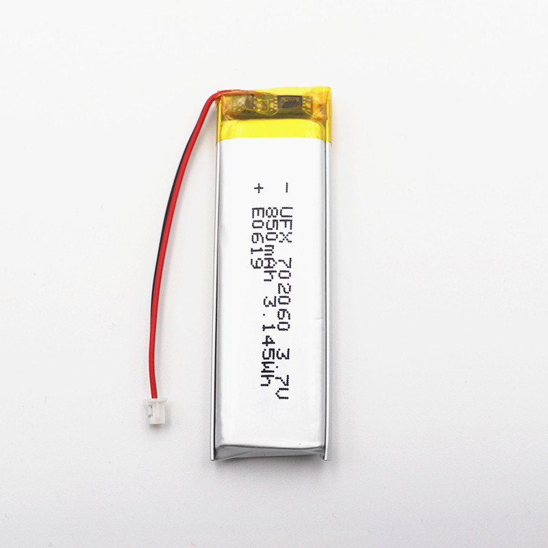 702060 3.7V 850mAh Lipo battery 