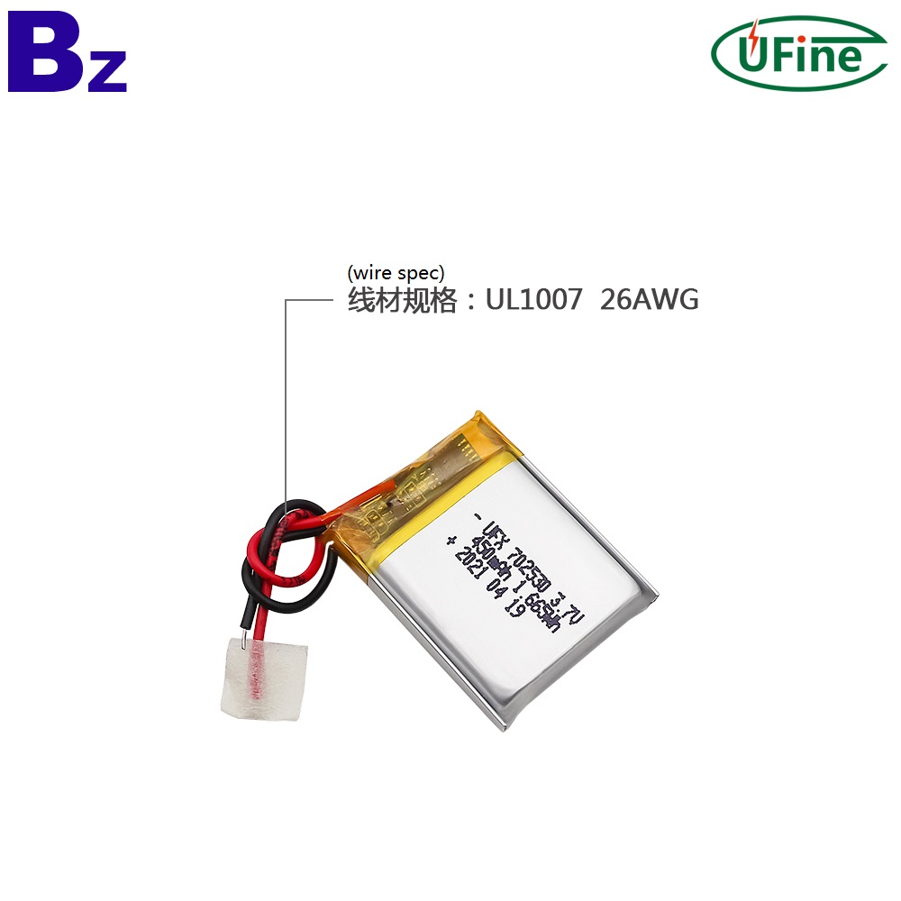 Low-cost Customization 450mAh Li-ion Polymer Battery