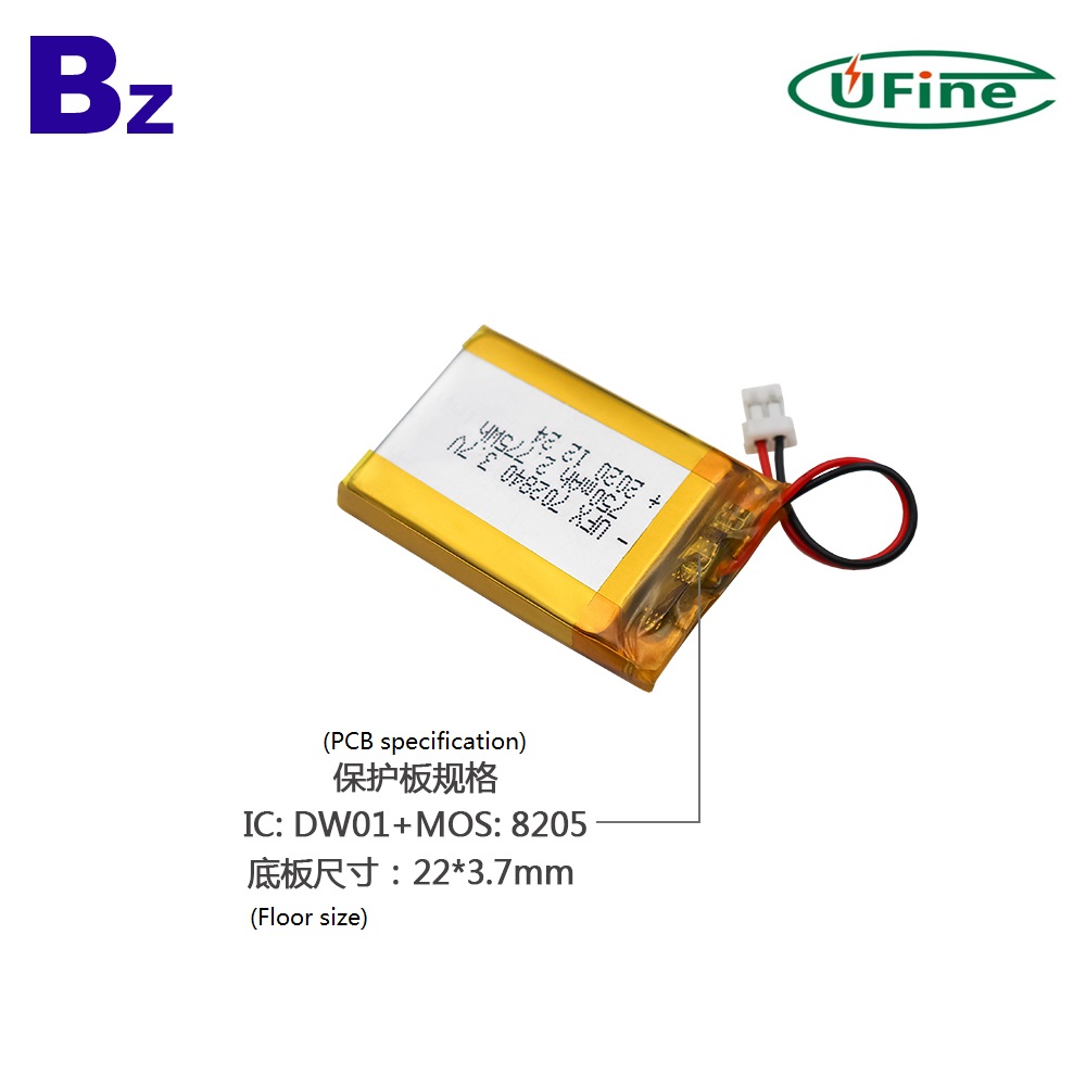 702840 750mAh 3.7V Li-Polymer Battery