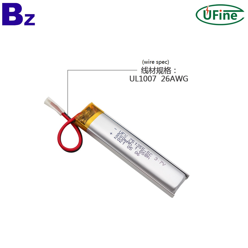 751355-5C 500mAh 3.7V Li-ion Polymer Battery