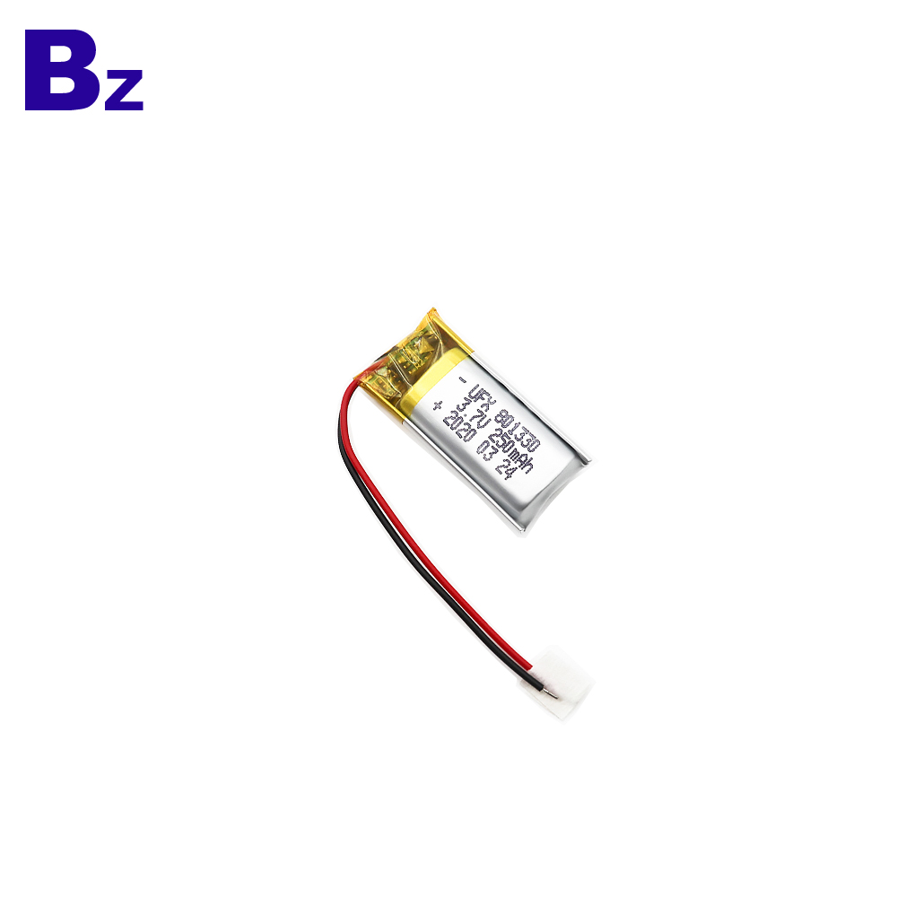 801330 250mAh 3.7V Lithium Polymer Battery 