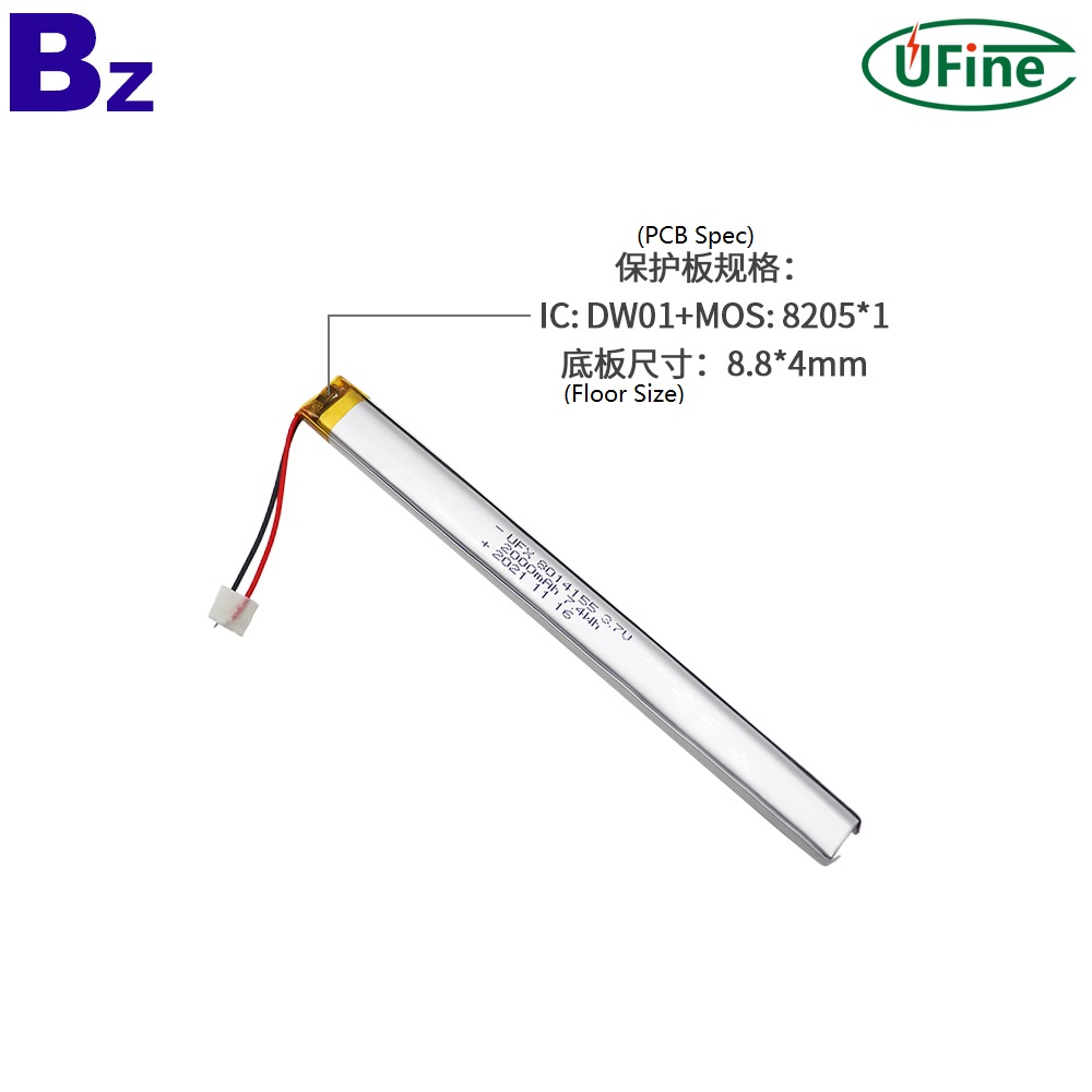 8014155 3.7V 2000mAh Li-ion Polymer Battery