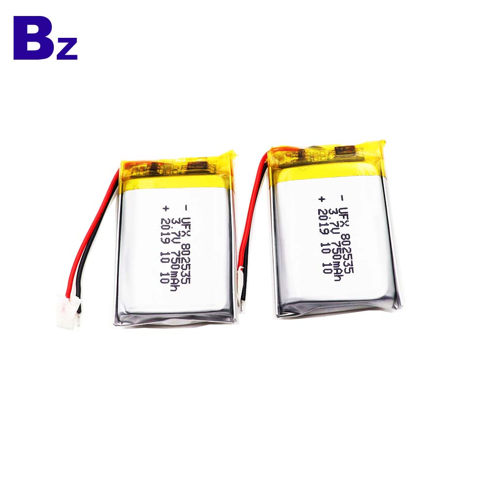 802535 3.7V 750mAh Li-Polymer Battery