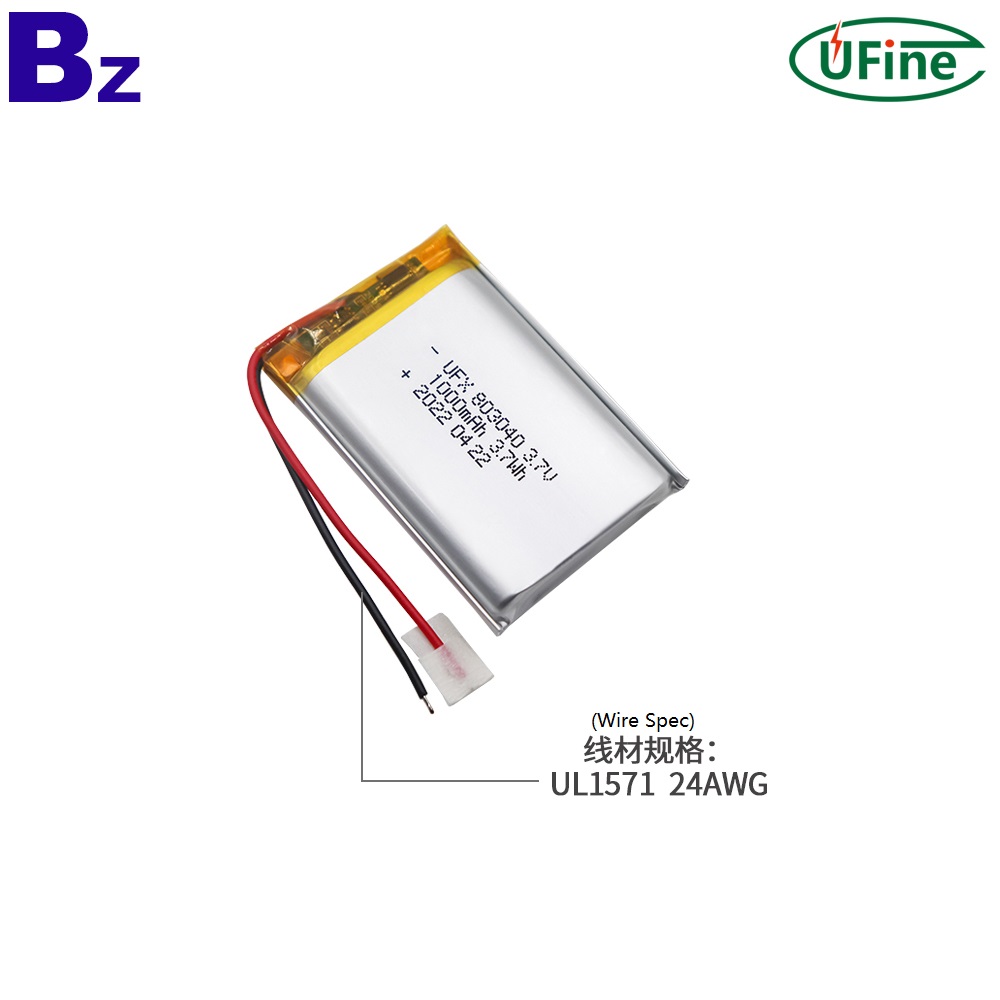 803040 3.7V 1000mAh Lipo Battery