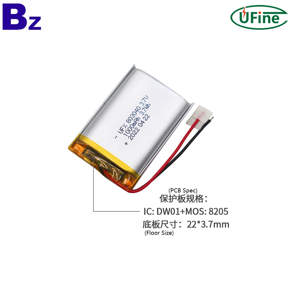 1000mAh Li-polymer Battery for Sterilizer