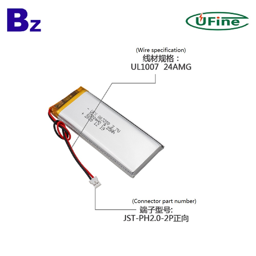 803280 2500mAh 3.7V Lithium Polymer Battery
