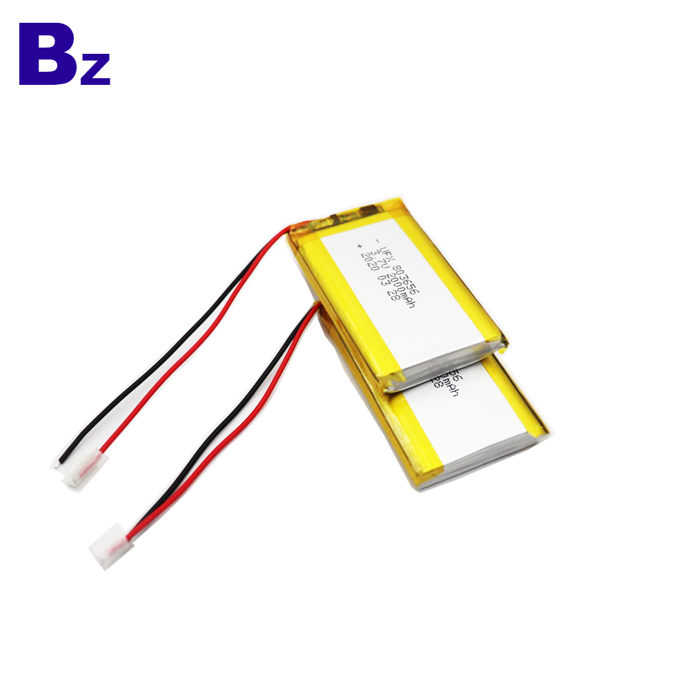 803656 2000mAh 3.7V Lithium Polymer Battery