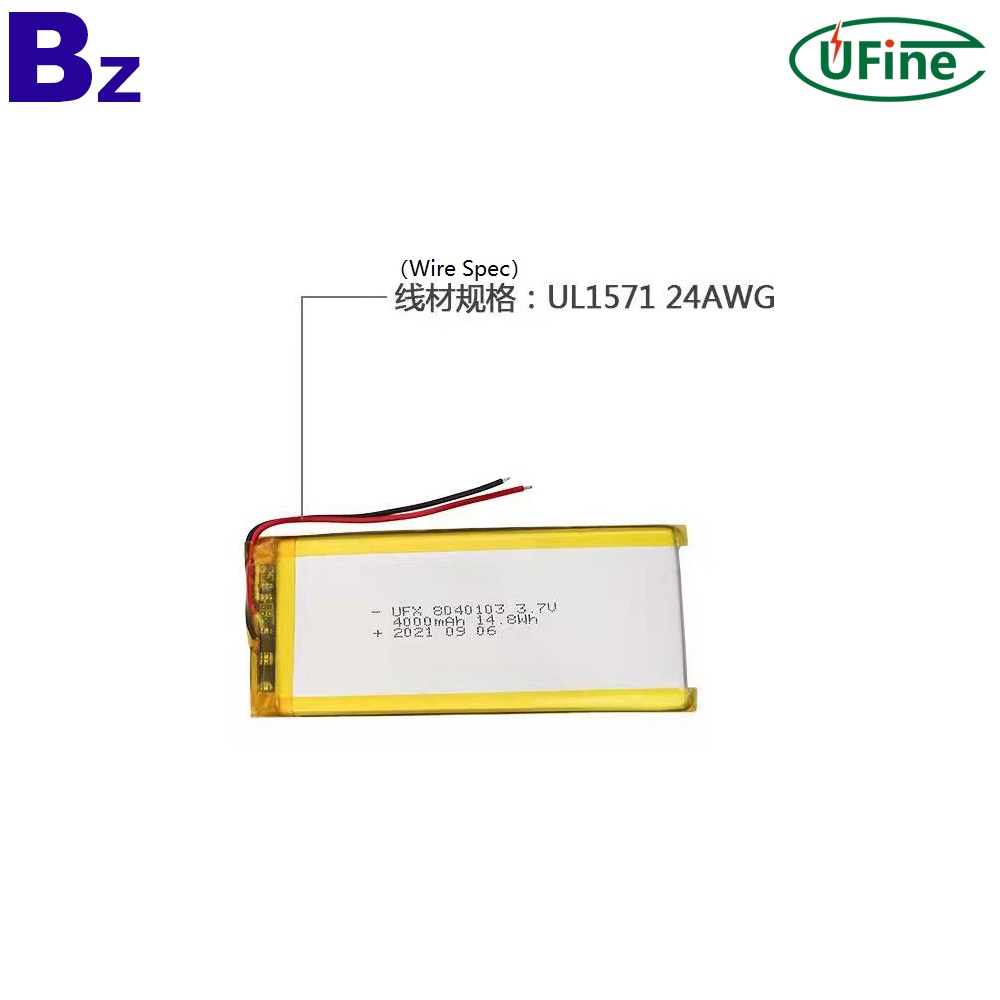 China Lithium Cell Factory Supply 4000mAh Battery