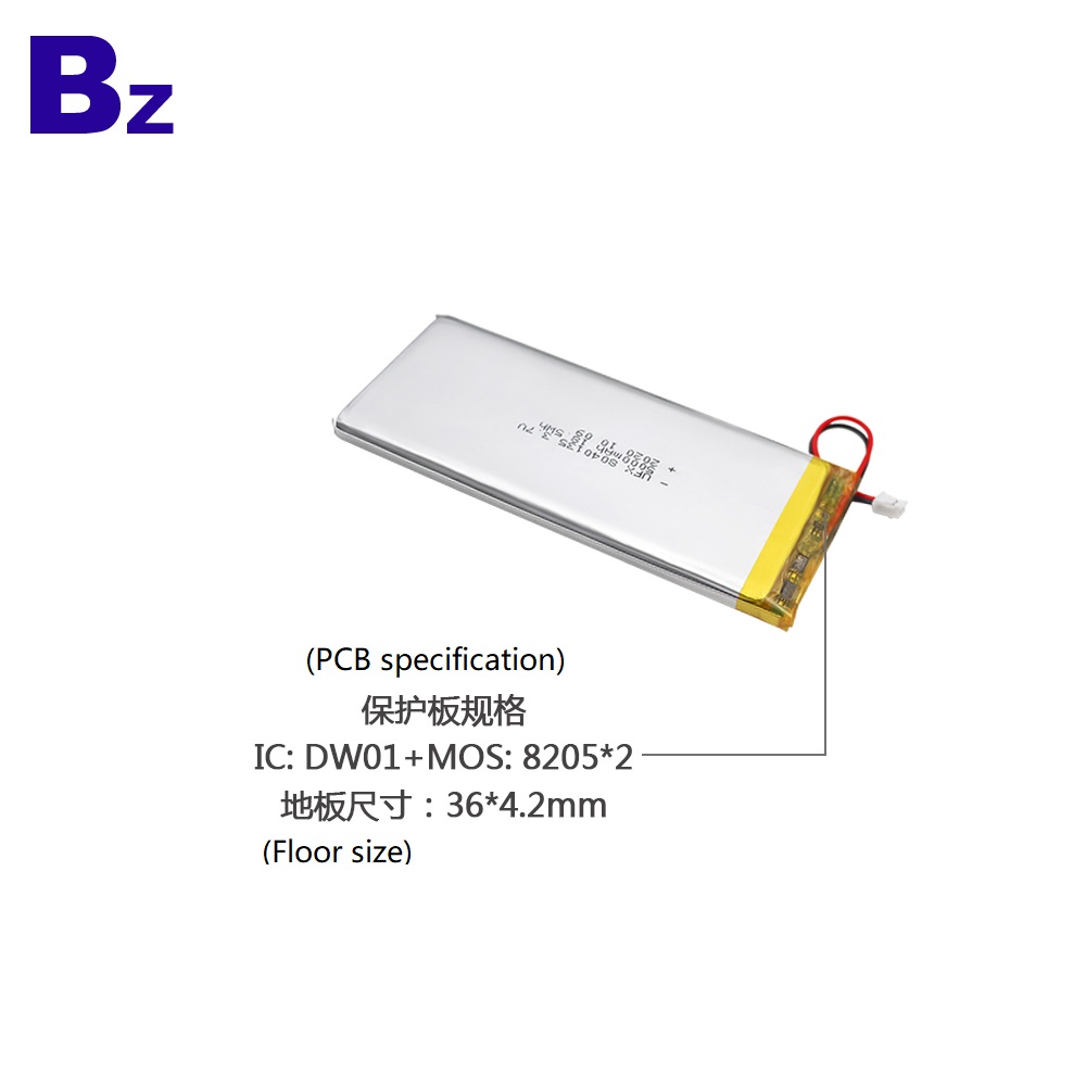 8040135 5000mAh 3.7V Lithium Polymer Battery
