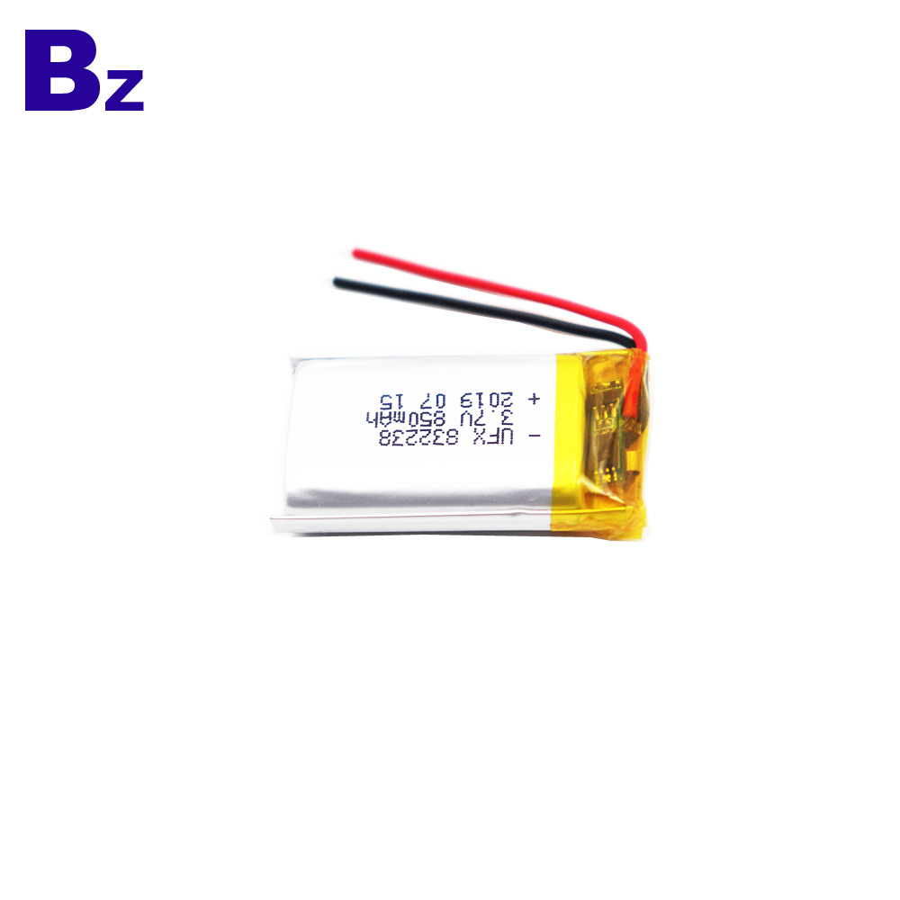 832238 850mAh 3.7V Li-Polymer Battery