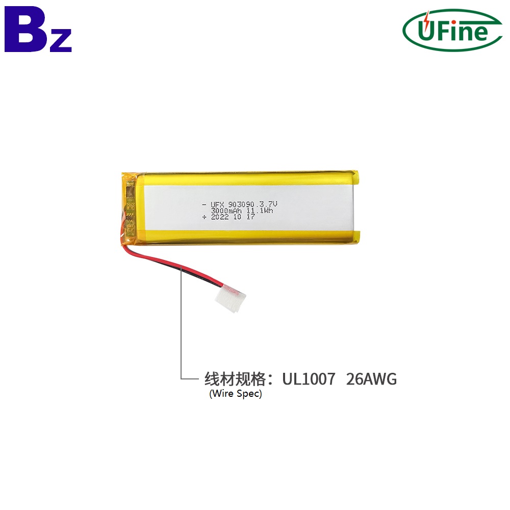 903090 3.7V 3000mAh Lithium-ion Battery