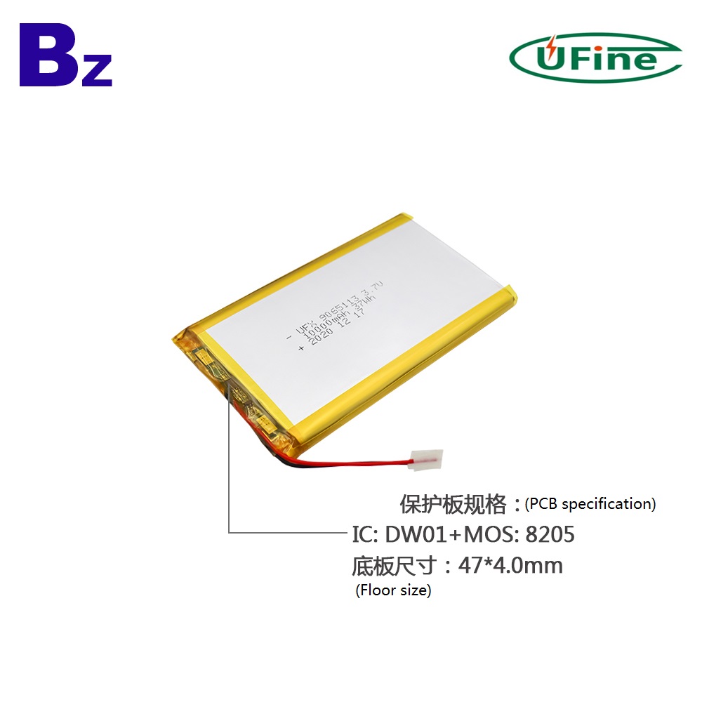 9065113 10000mAh 3.7V Lithium Polymer Battery