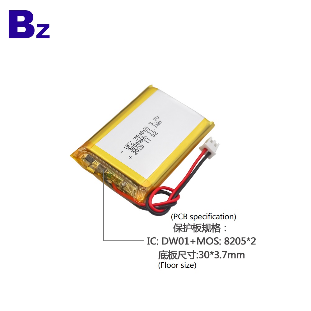 954060 3000mAh 3.7V Li-polymer Battery