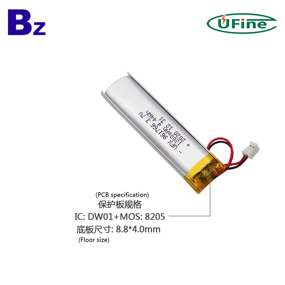 961766 1200mAh 3.7V Li-Polymer Battery